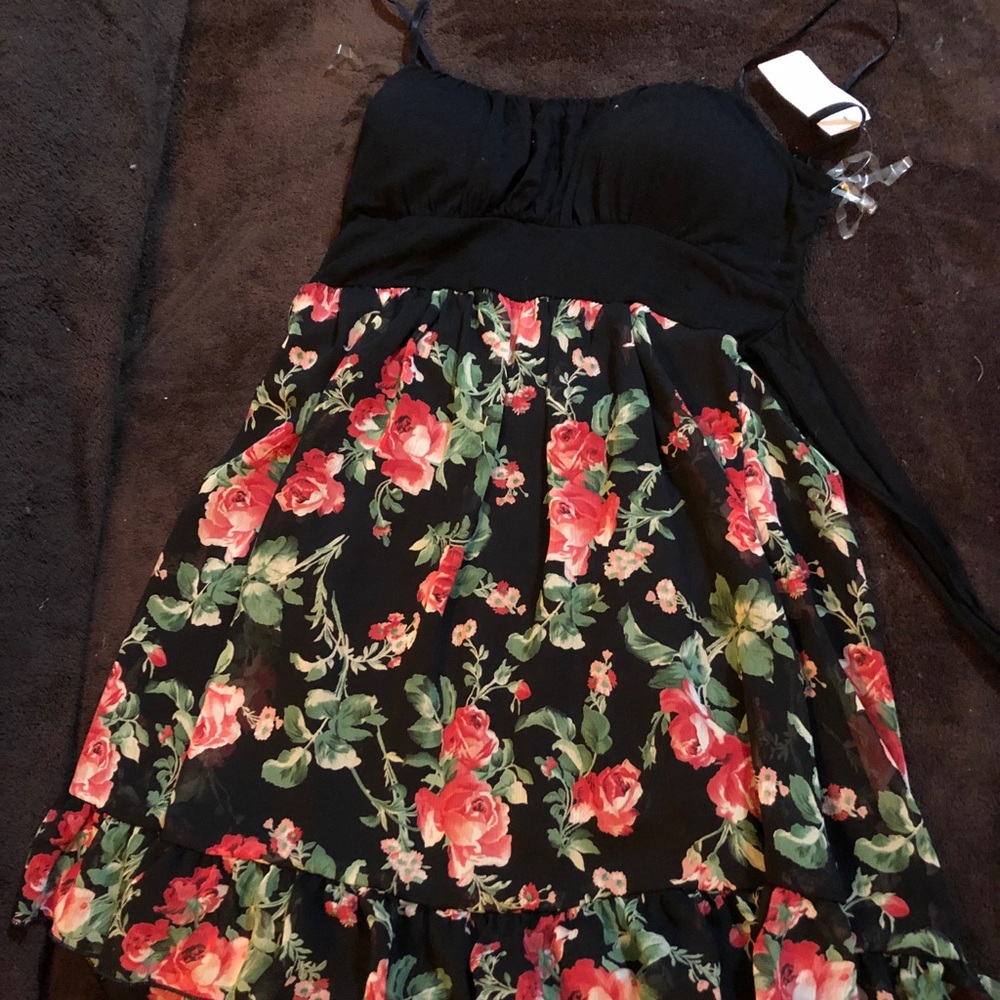Black floral Dress